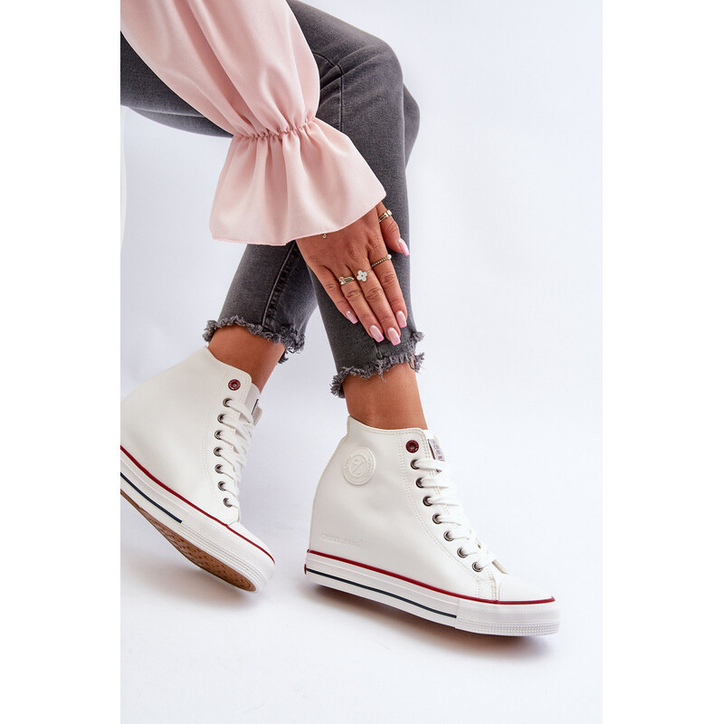 Dámské tenisky na podpatku Cross Jeans NN2R4004 bílé 109812078