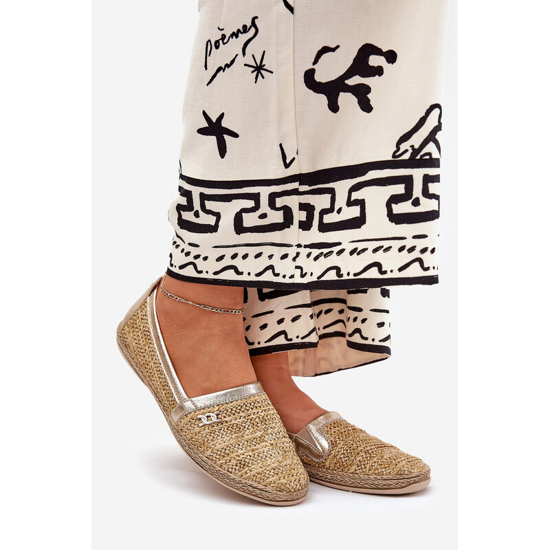Elegantní Kožené Espadrilky S Pletením model 21684991 - Zazoo
