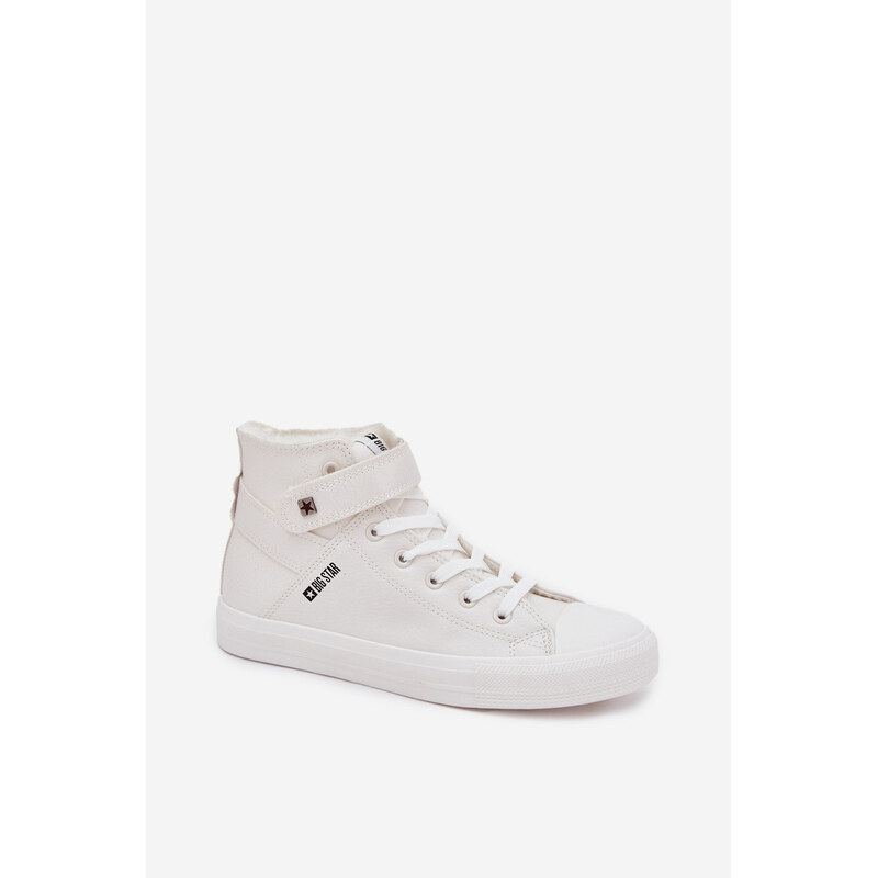 Big Star Shoes Zateplené Kožené Tenisky BIG STAR V274541FW Bílé