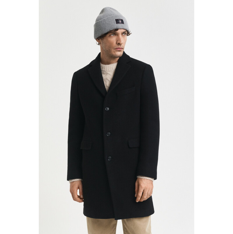 KABÁT GANT CLASSIC WOOL COAT EBONY BLACK