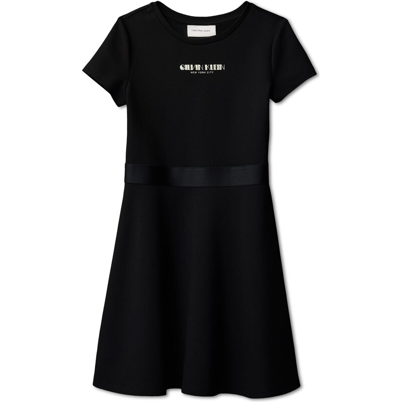 Calvin Klein Jeans Šaty světle béžová / černá