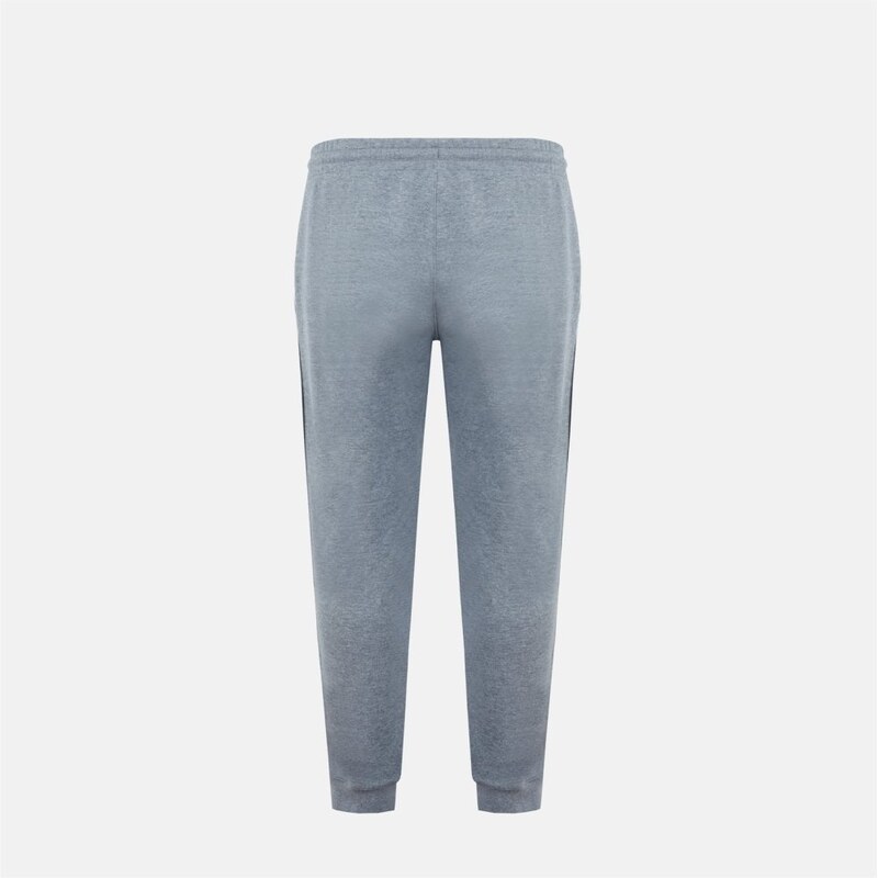 Lonsdale Mens Closed Hem Fleece Joggers Dark Heather