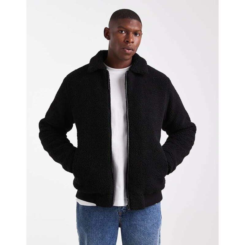 Brave Soul borg bomber jacket in black 109821453