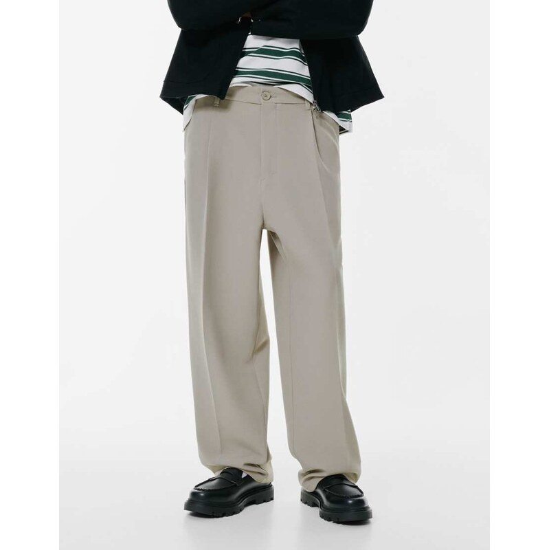 Pull&Bear Tailored fit trousers in taupe-Grey