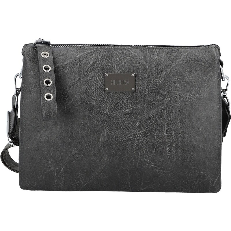 Firenze Stylová dámská koženková crossbody kabelka Angie, tmavě