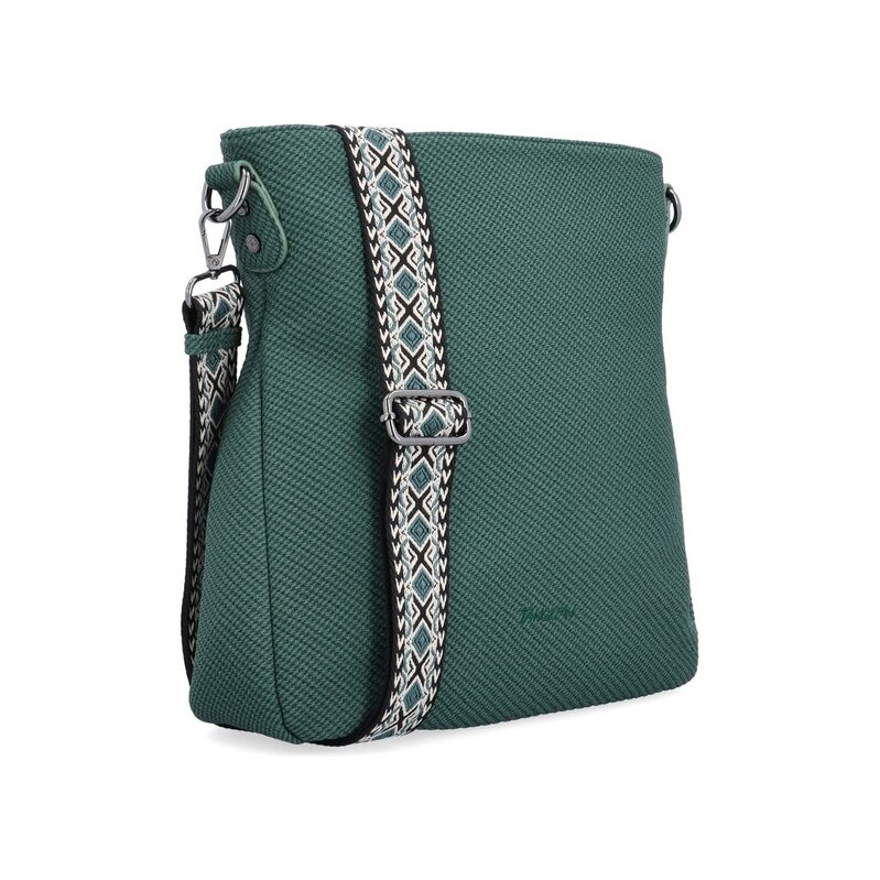 Crossbody kabelka se vzorovaným popruhem Famito 4366 ZE zelená 109827796