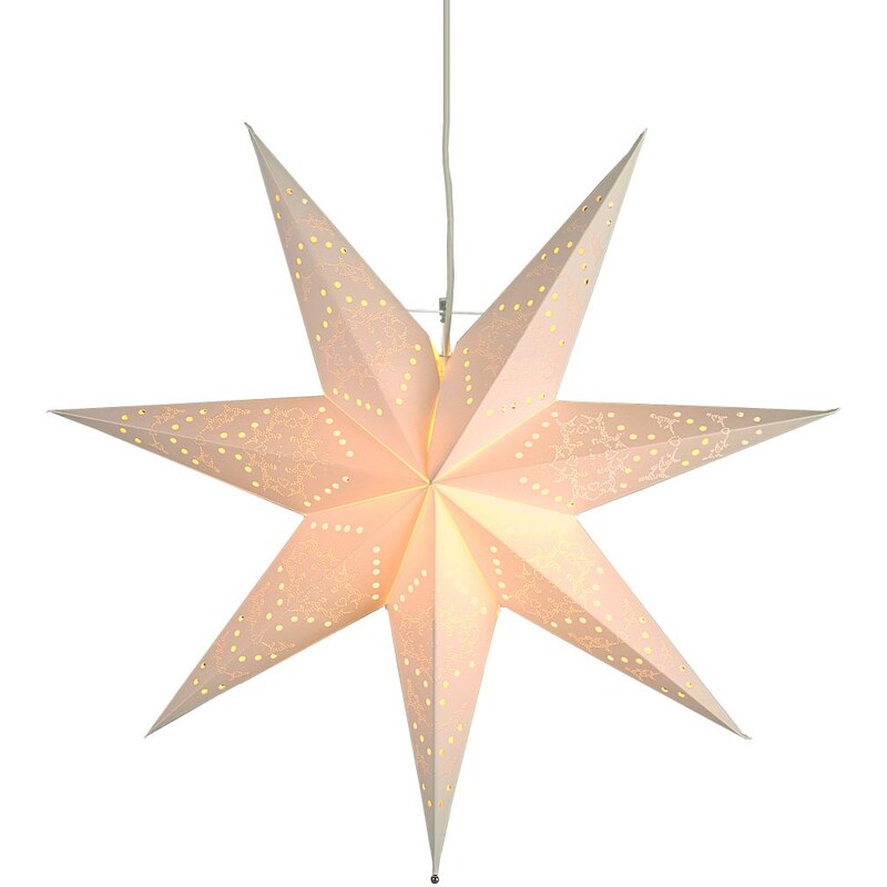 Star Trading Závěsná svítící hvězda Sensy White 50 cm