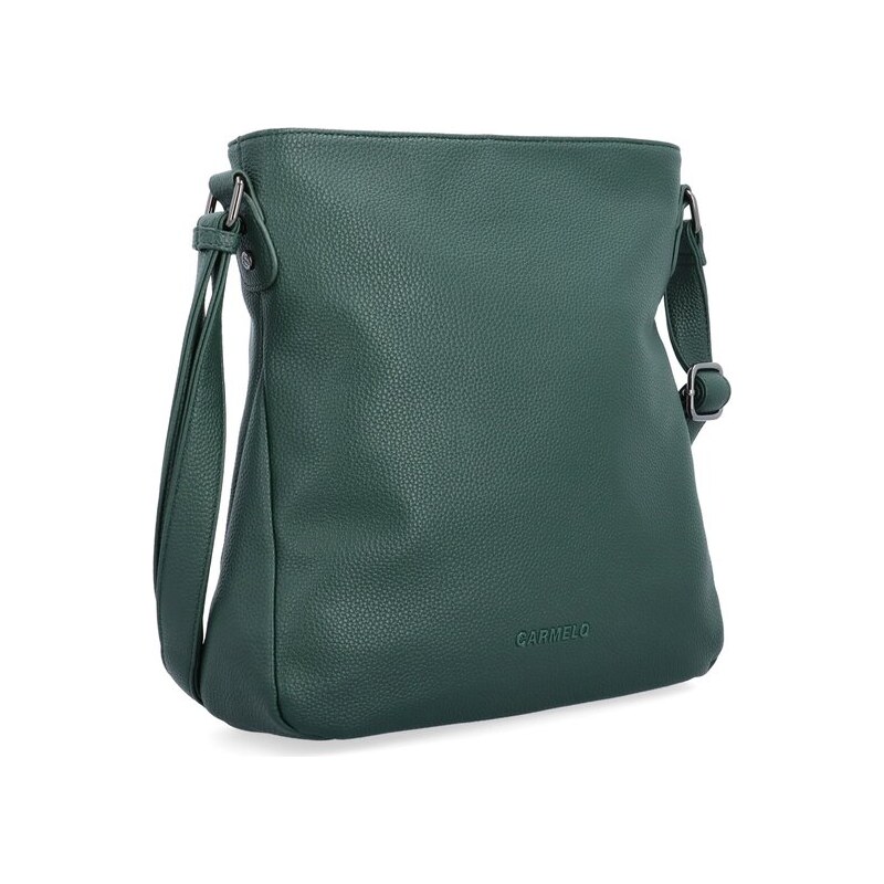 Elegantní střední hladká crossbody kabelka Famito 4271 TZE zelená 109829265