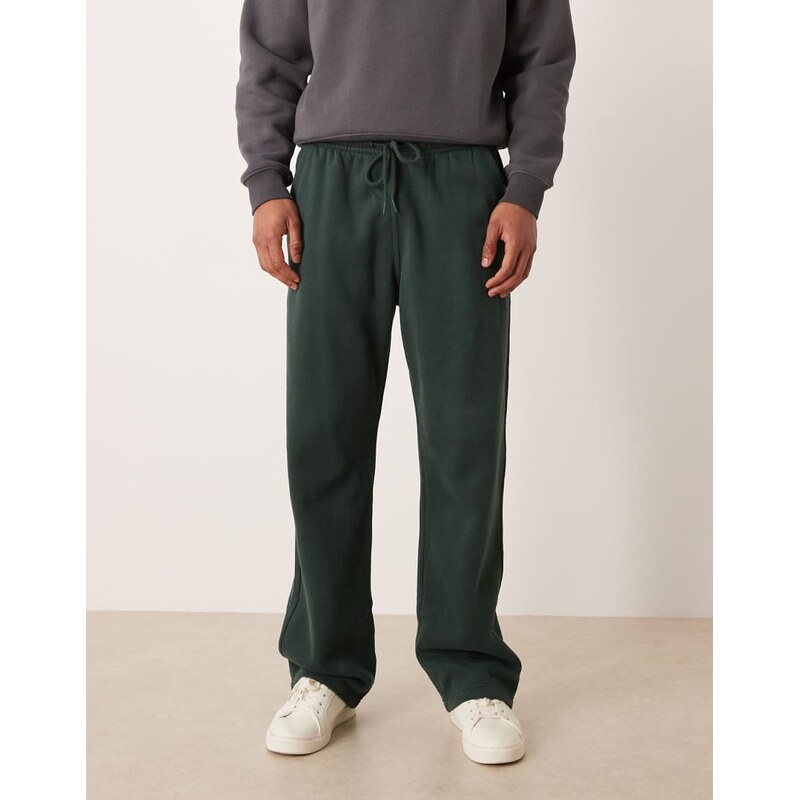 Abercrombie & Fitch baggy essential open hem joggers in green 109848957