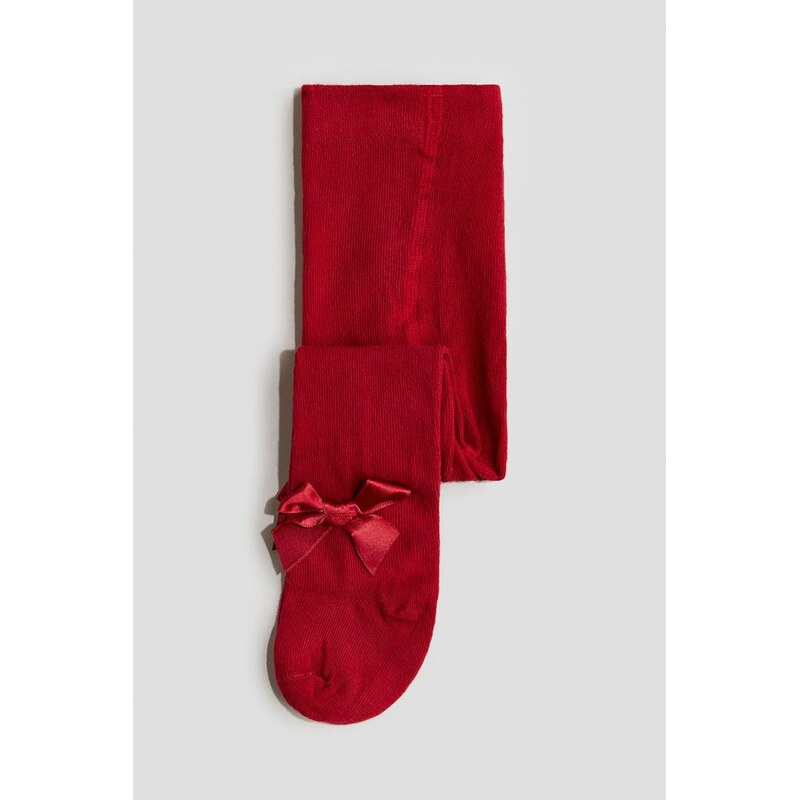H&M - Punčocháčes mašličkami - červená 109836044