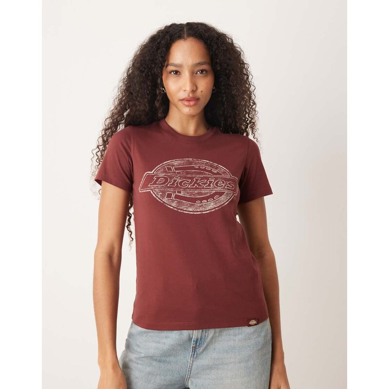 Dickies APAC wicking large central logo long line baby tee in