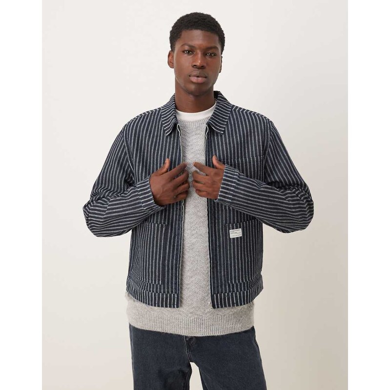 ASOS DESIGN co-ord denim workwear jacket in dark wash blue with