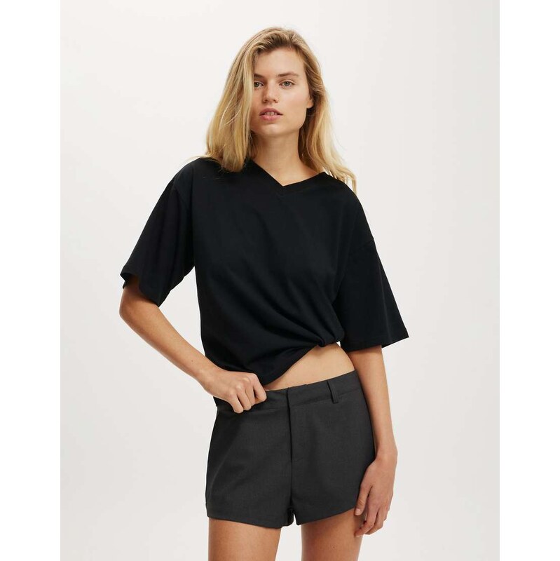 Cotton On Izzy suiting mini short in charcoal - GREY