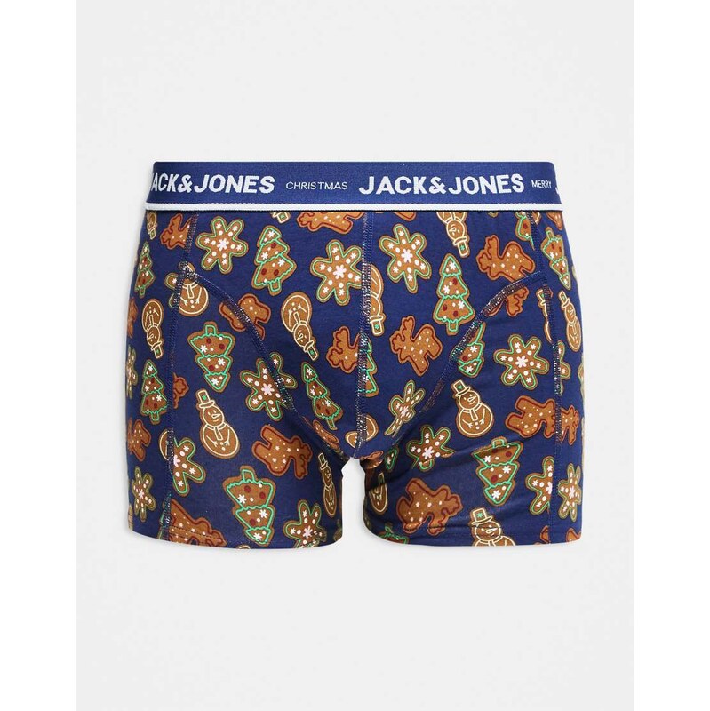 Jack & Jones gingerbread giftbox with trunk & socks-Blue
