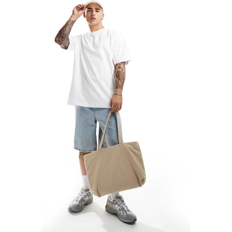 Cotton On box fit t-shirt in white
