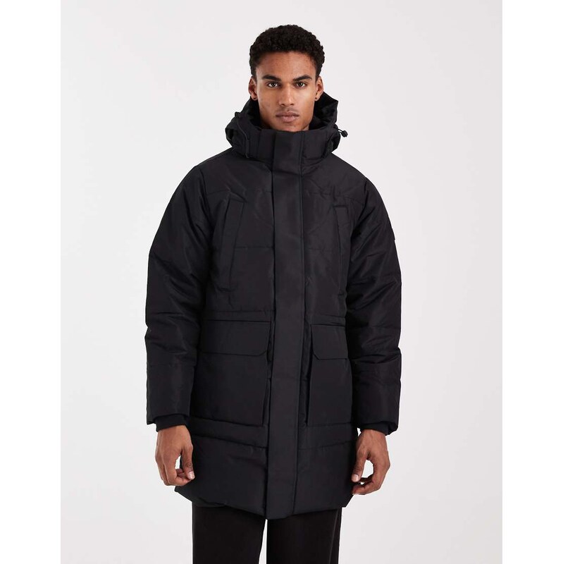 ONLY & SONS padded parka in black
