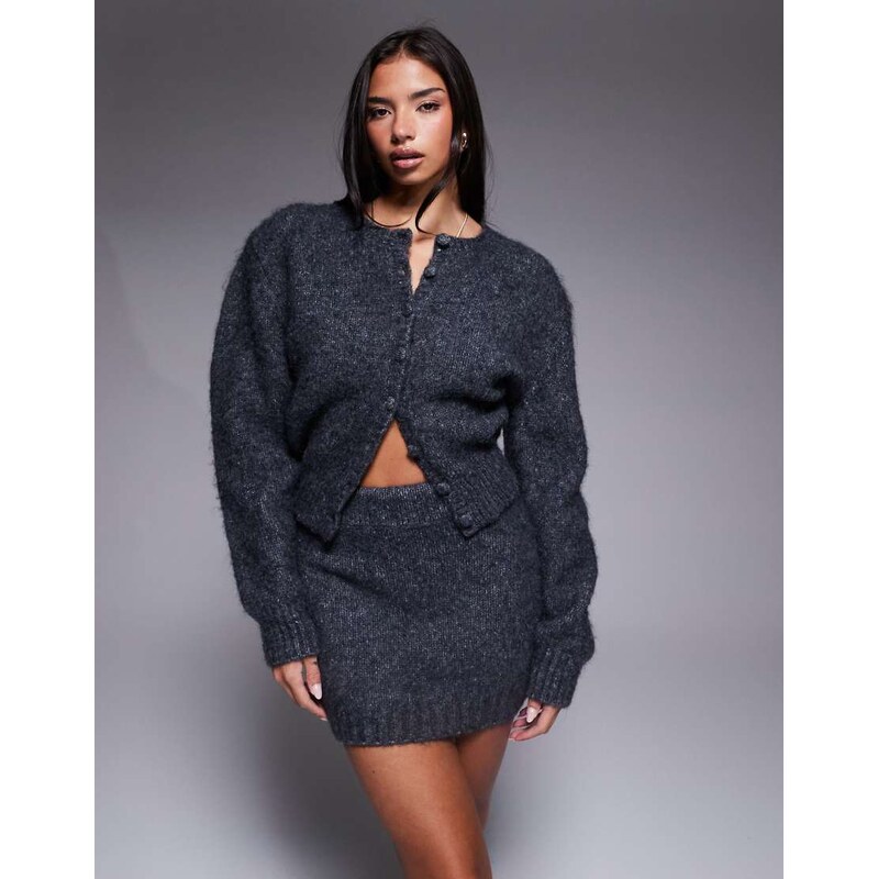 Wanderdoll Misty contains wool sparkly button through cardigan