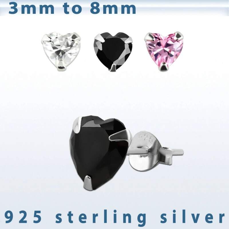Achadirect Stříbrné náušnice se srdíčkem CZHTM InfinityPierce 109838384