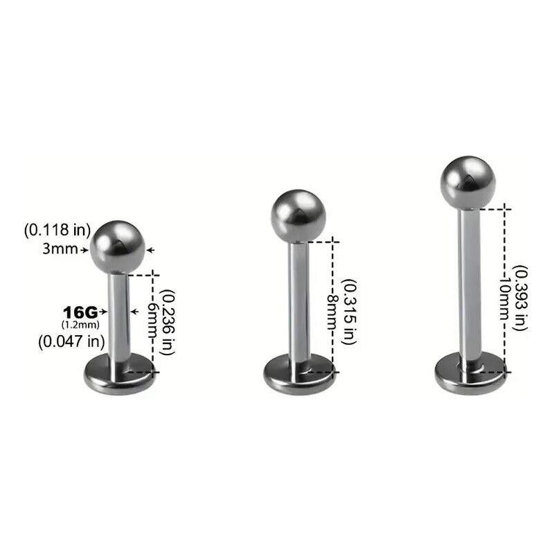 Achadirect Titanový labret s kuličkou – G23 (1,2 mm) - MOONFLAMELA11 109838388