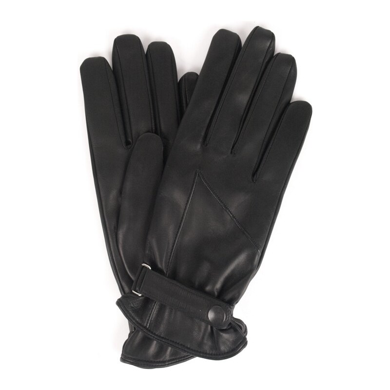 Pánské kožené rukavice Napa Dobříš s vlněnou podšívkou 2-2125 - černé - velikost 10