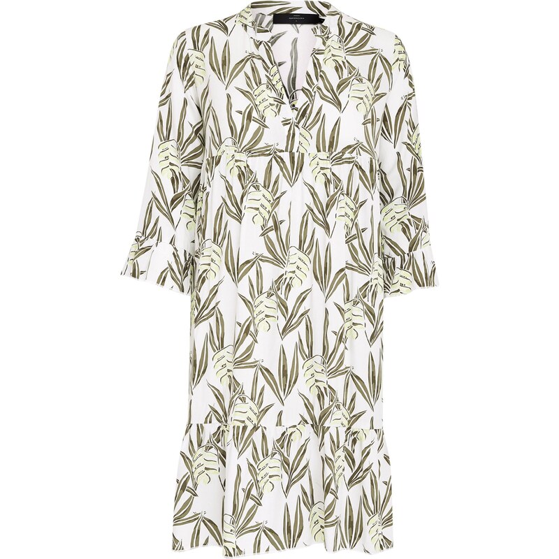 Peppercorn Košilové šaty Luna pastelově žlutá / khaki / olivová / bílá 109842847
