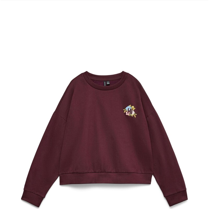 VERO MODA Mikina vínově červená