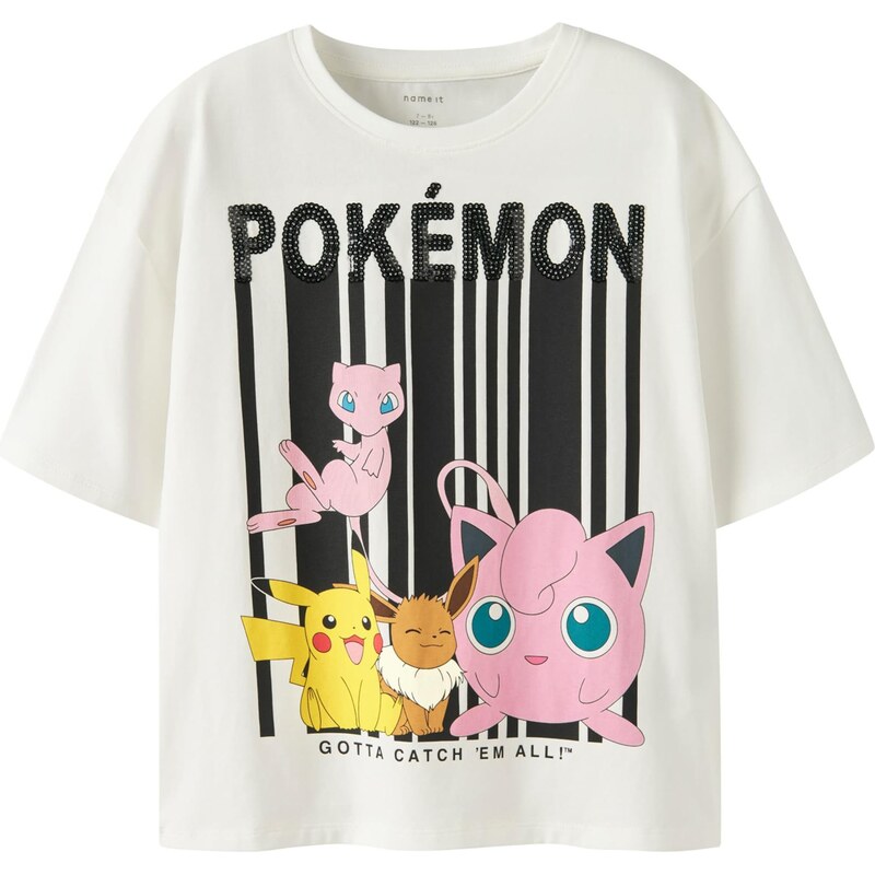 NAME IT Tričko NKFNISA POKEMON žlutá / růžová / černá / offwhite