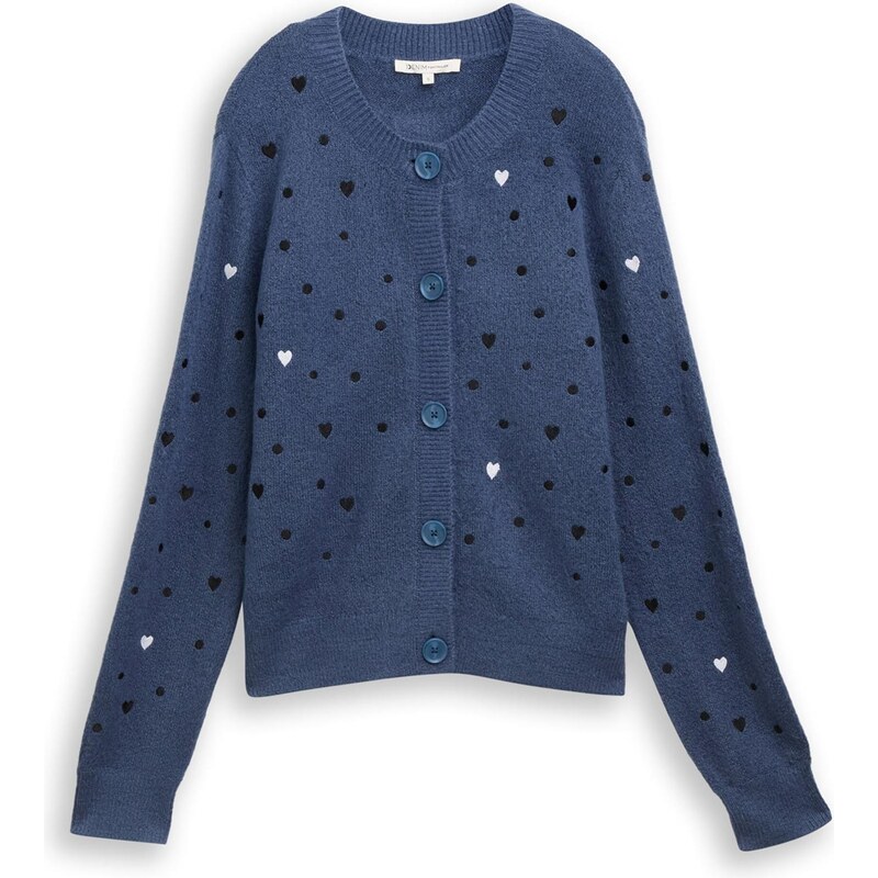 TOM TAILOR DENIM Kardigan safírová / černá / bílá 109845646