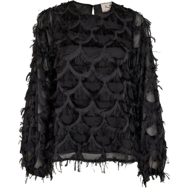 Peppercorn Top PCKylin Long Sleeve Blouse černá 109845950
