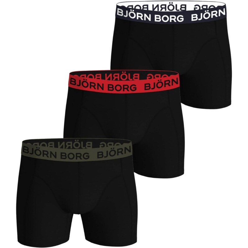 BJÖRN BORG Boxerky tmavě šedá / červená / černá / bílá 109846638