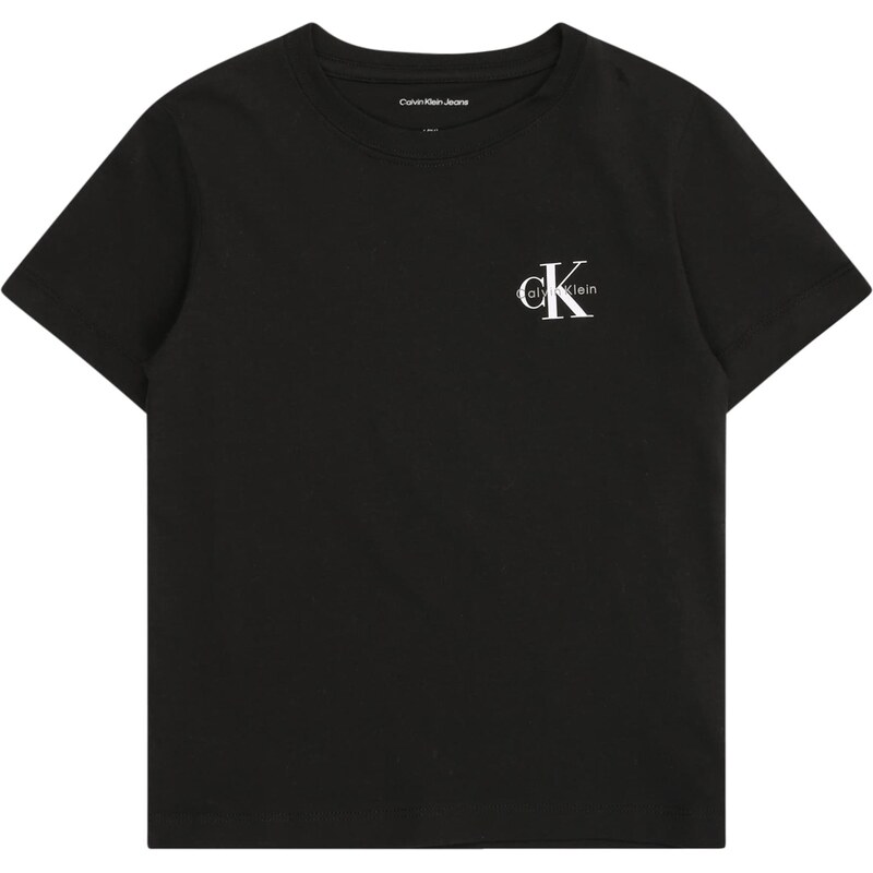 Calvin Klein Jeans Tričko černá / bílá