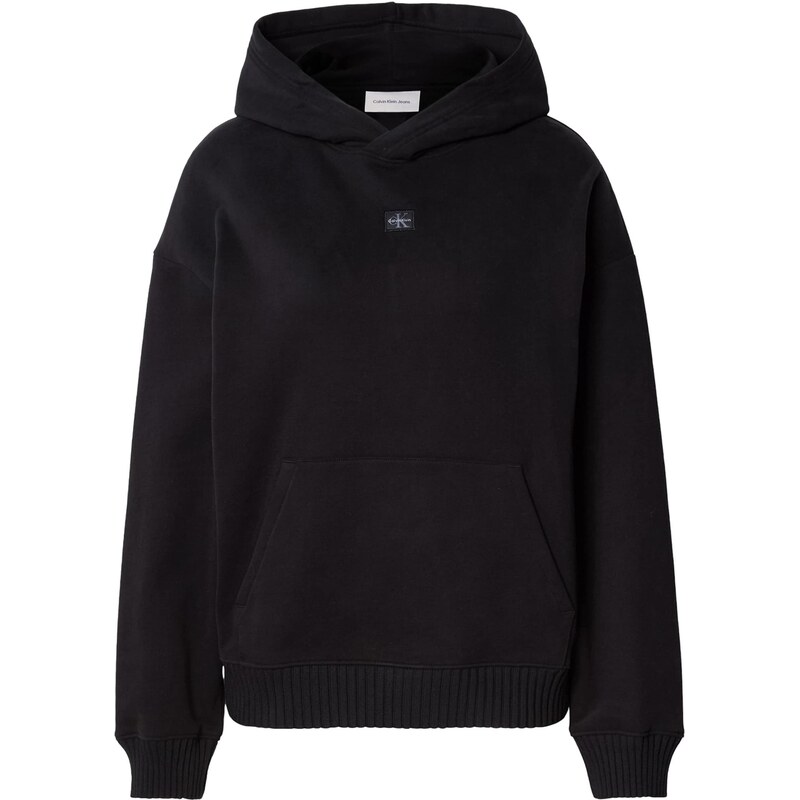 Calvin Klein Jeans Krojové kalhoty černá / bílá