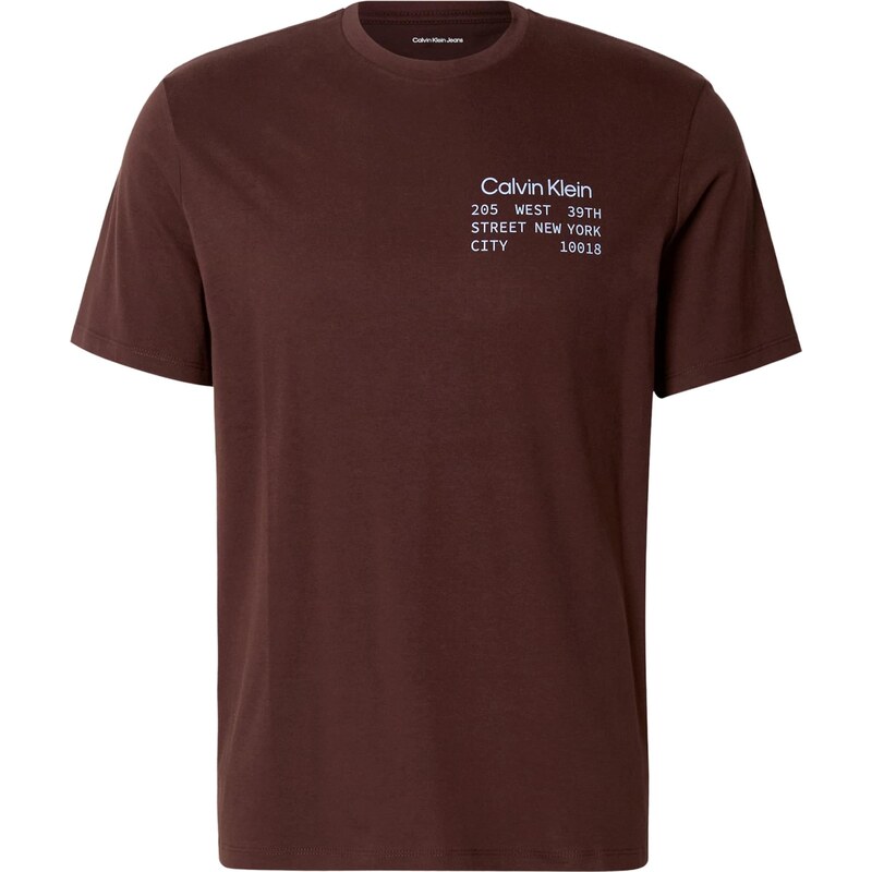 Calvin Klein Jeans Tričko 30S světlemodrá / tmavě hnědá