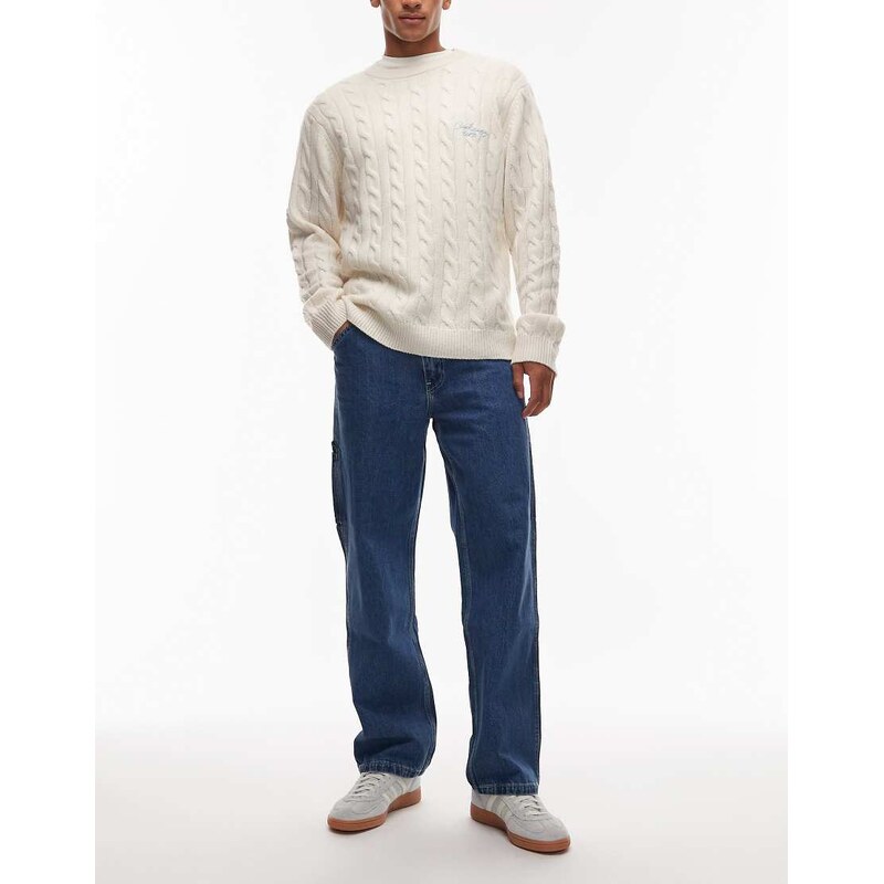 Levis Workwear 568 loose carpenter jeans in mid blue wash