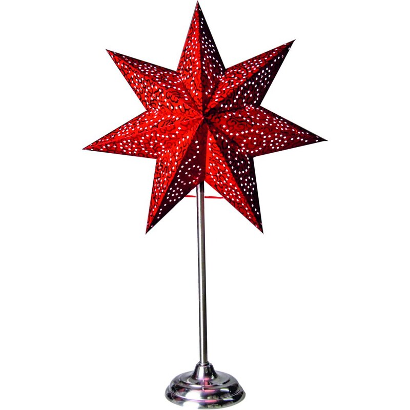 Star Trading Svítící hvězda na stojánku Antique Red