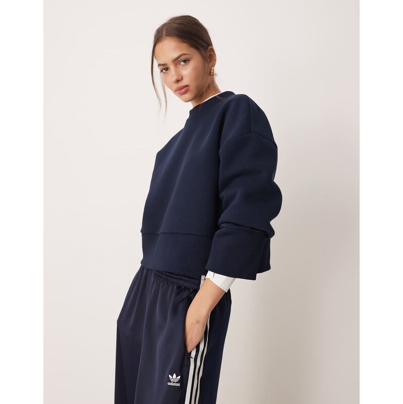 ASOS DESIGN crew neck sweatshirt in navy 115595111