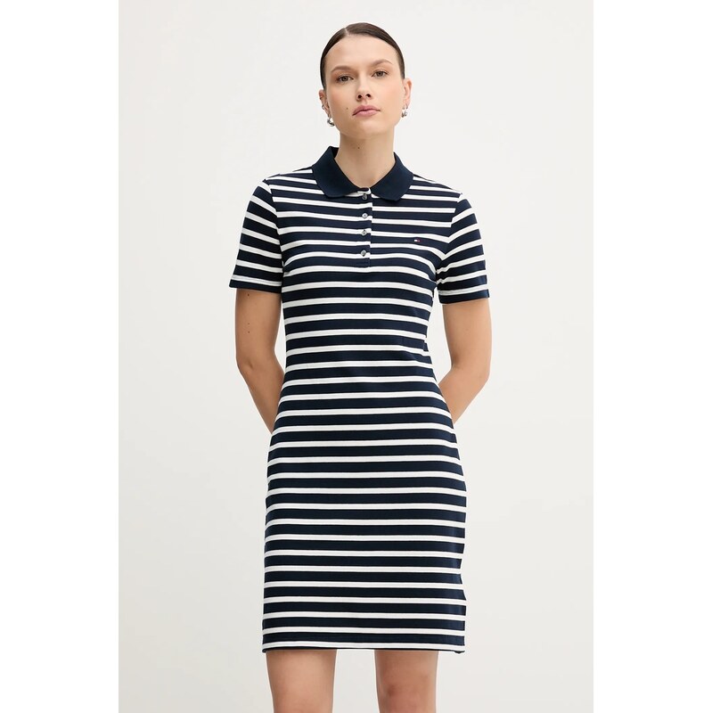 Tommy Hilfiger šaty bavlněné s elastanem