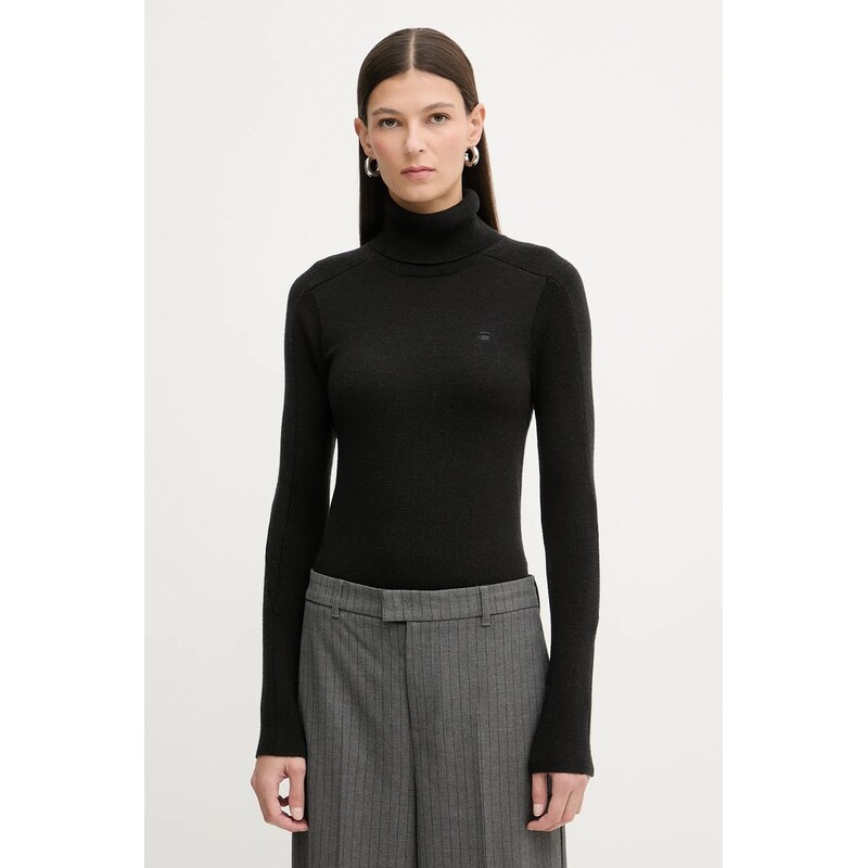 Vlněný svetr G-Star Core turtle slim knit 109855367
