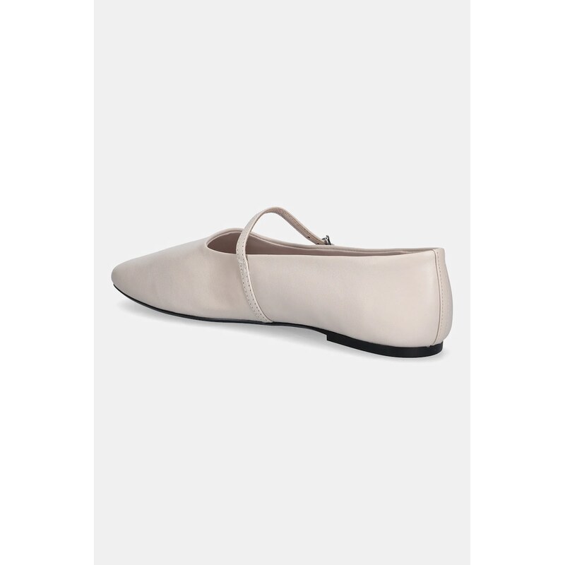 Kožené baleríny Calvin Klein OBLIQUE BALLERINA MJ LTH HDW
