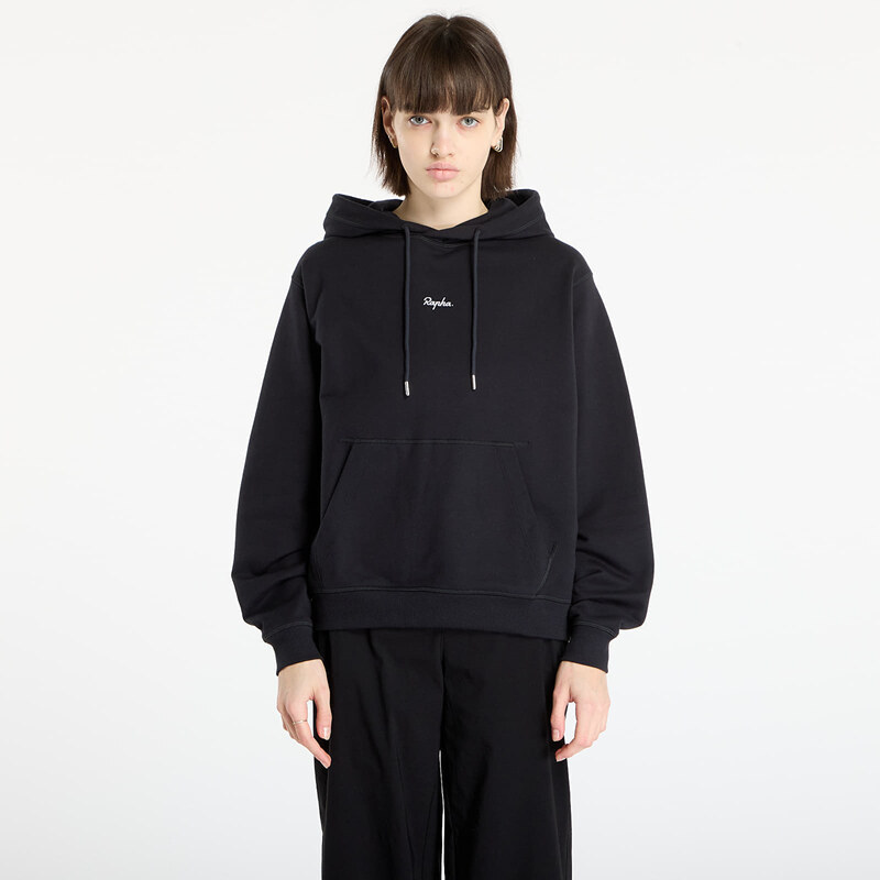 Mikina Rapha Womens Cotton Hoodie Black/ White M