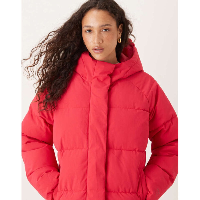 JJXX hooded puffer jacket in pink-Red 110049801