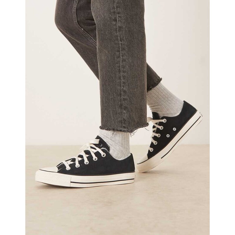 Converse Chuck Taylor All Star Ox suede trainers in black 110049802