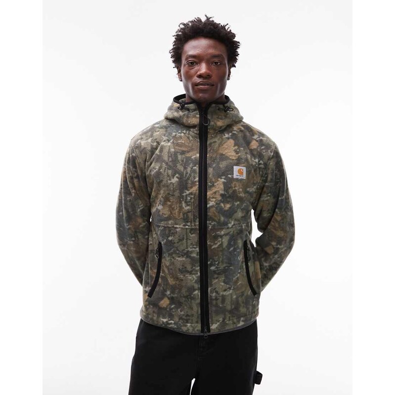 Carhartt WIP blevin liner jacket in camo-Green