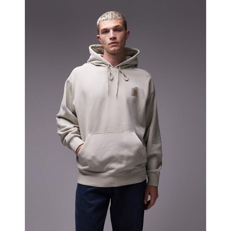 Carhartt WIP vista oversized pullover hoodie in washed beige