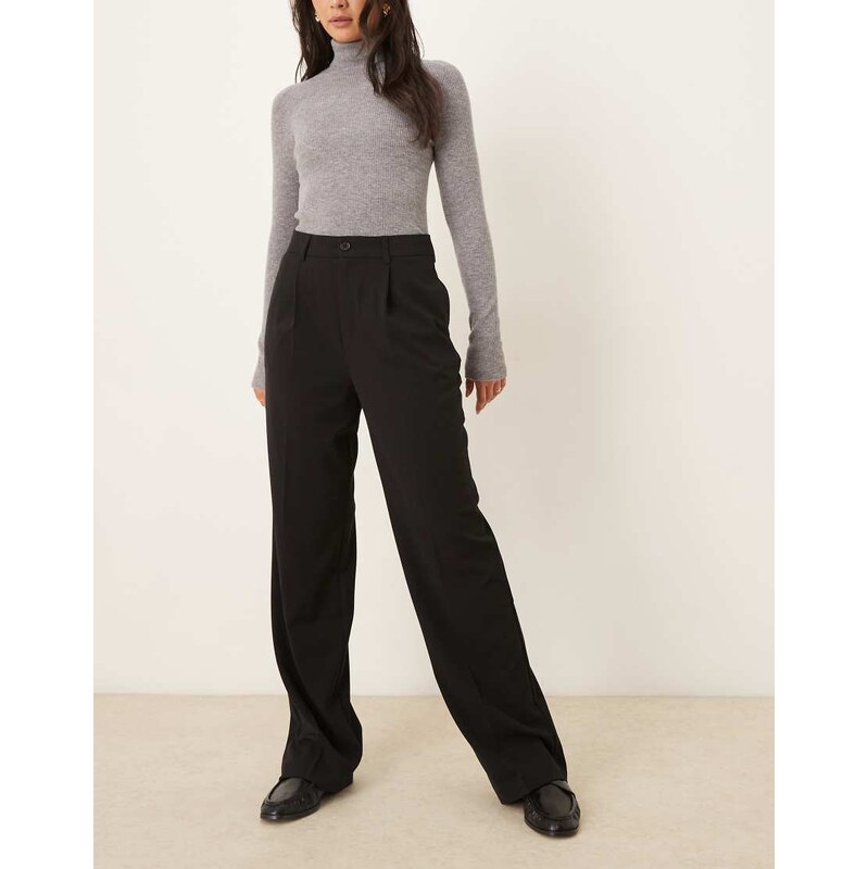 Gina Tricot tailored wide leg trousers in black