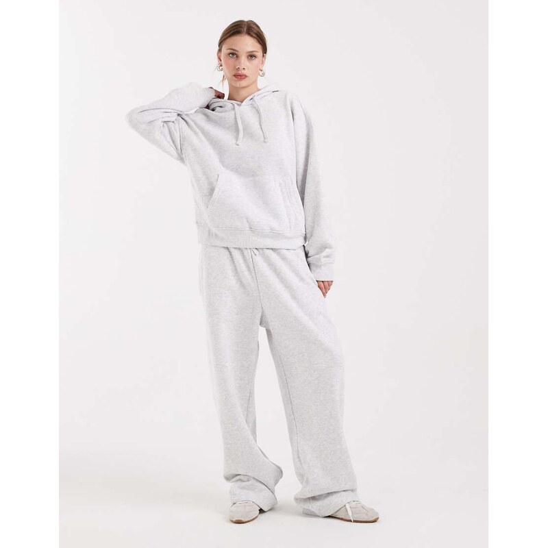 ONLY straight leg jersey joggers co-ord in light grey