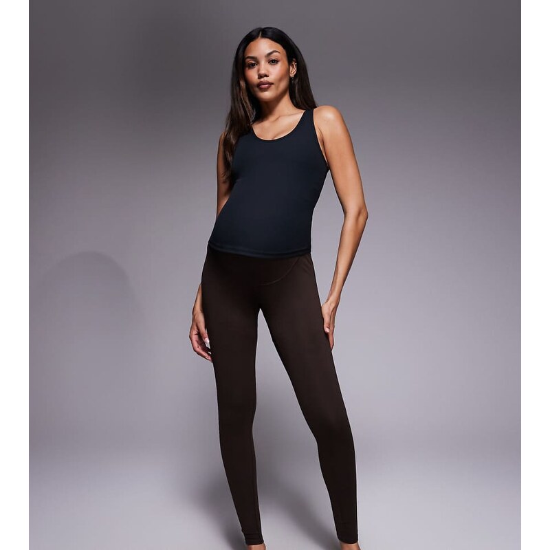 4505 Maternity Icon soft touch high waist yoga legging in brown 115513227