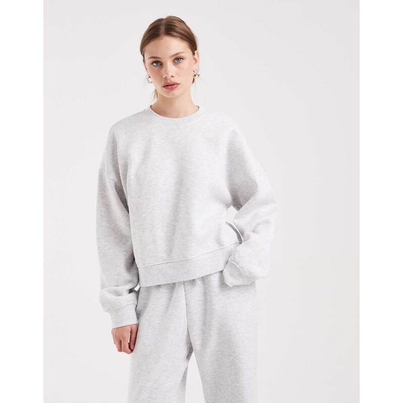 ONLY crew neck drop shoulder sweatshirt co-ord in grey 115515660