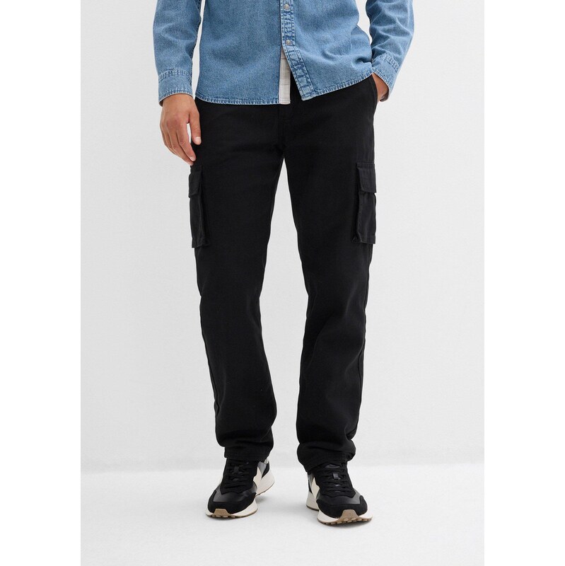 bonprix Termo cargo kalhoty Relaxed Fit, s flanelovou podšívkou