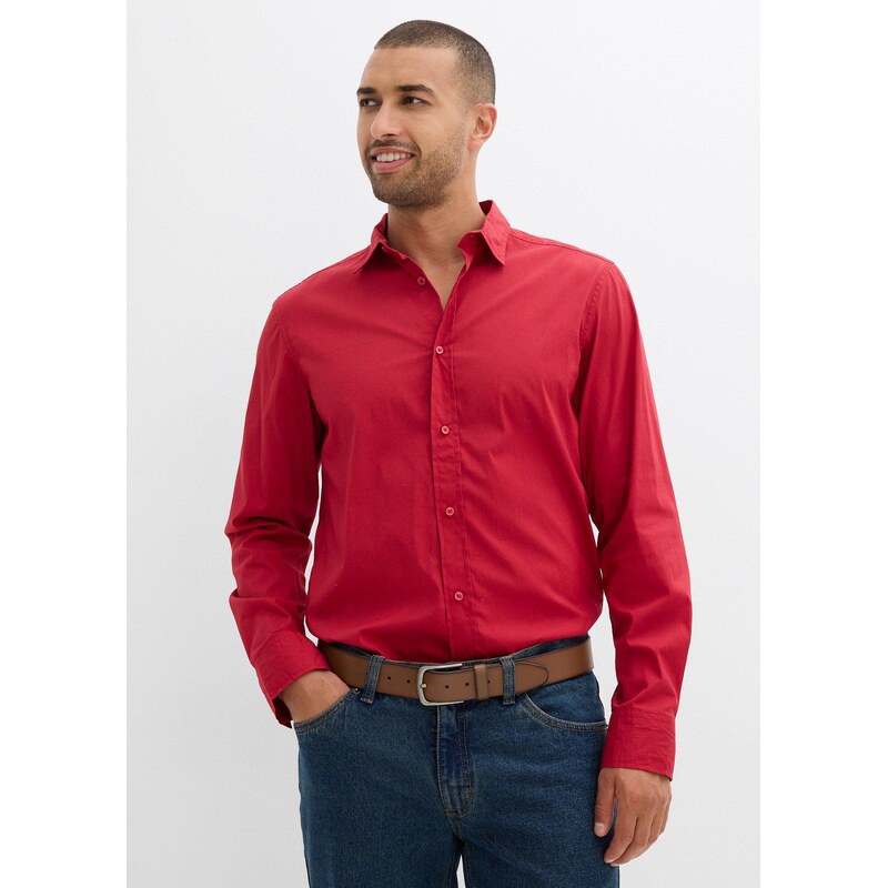 bonprix Business košile, střih Slim Fit červená Muž